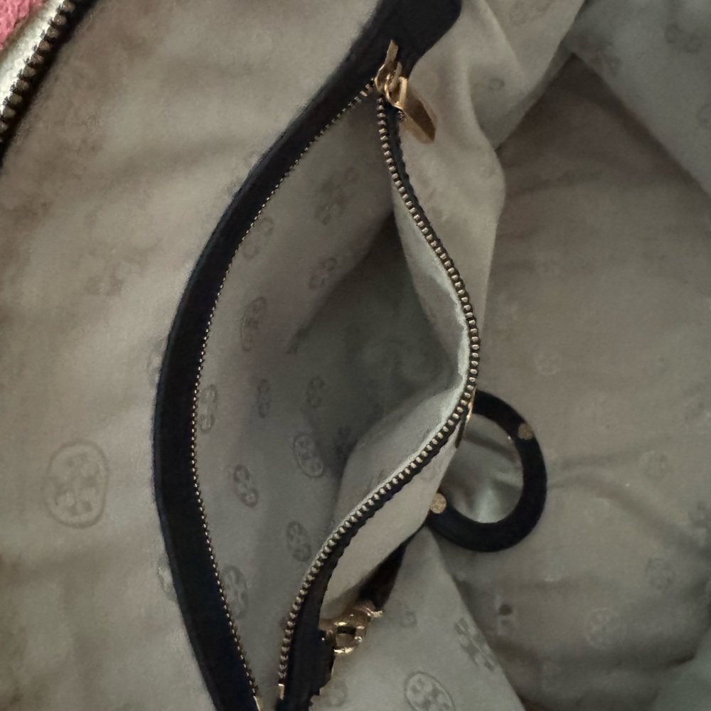 Tory Burch Robinson Black Saffiano Leather Domed Satchel Bag - Picture 5 of 6